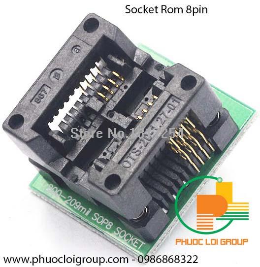 Socket chuyển Rom chip dán dùng cho máy nạp Rom Bios, Rom HDD